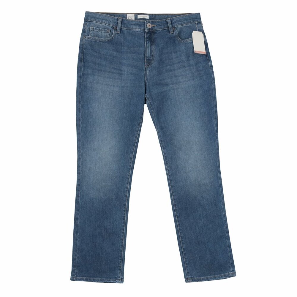 Nwt Wonderly Mid-Rise Straight Medium Wash Jeans Size 18w